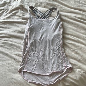 Lululemon tank with built in bra open back